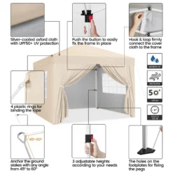 Yaheetech 10x10ft Pop-up Canopy With Sandbags And Wheeled Carry Bag -Furniture GUEST 43603913 a05b 4a1c b14f d55c4145d9e9