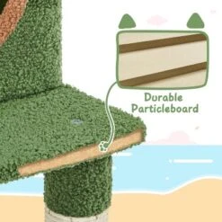 Yaheetech 59" H Cat Tree Tower With Natural Sisal Scratching Posts, Green/Brown -Furniture GUEST 442018d0 a53d 4e35 8cfc 116b6c93a501