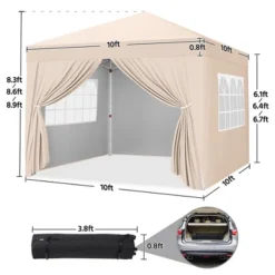Yaheetech 10x10ft Pop-up Canopy With Sandbags And Wheeled Carry Bag -Furniture GUEST 44427dde fadf 4ebd b556 ee0a39a6bedc