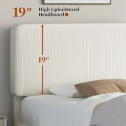 Yaheetech Upholstered Bed Frame With Adjustable Headboard And Mattress Foundation With Wooden Slat Support 10 Yaheetech Upholstered Bed Frame With Adjustable Headboard And Mattress Foundation With Wooden Slat Support -Furniture GUEST 44500c82 3fb8 4ec7 9426 0f4c26b6a39f