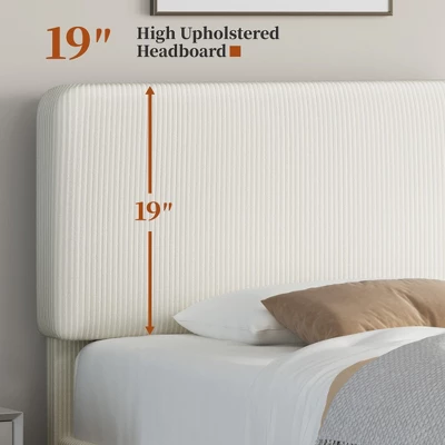 Yaheetech Upholstered Bed Frame With Adjustable Headboard And Mattress Foundation With Wooden Slat Support 5 Yaheetech Upholstered Bed Frame With Adjustable Headboard And Mattress Foundation With Wooden Slat Support - Image 5