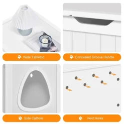 Yaheetech Wooden Hidden Cat Litter Box Side Table With Divider -Furniture GUEST 44817f5f de32 4448 8c7a d158e087a50c