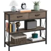 Yaheetech Minimalist 3 Tier Console Table With 2-Drawers & 2-Shelves
