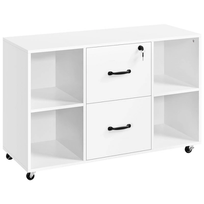 Yaheetech Vintage File Cabinet With 2 Drawers And Storage Shelves For Home, Office 8 Yaheetech Vintage File Cabinet With 2 Drawers And Storage Shelves For Home, Office - Image 8