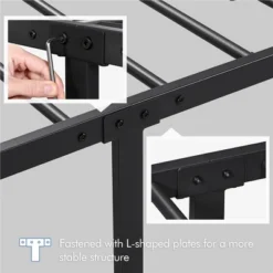 Yaheetech Metal Platform Bed With Arrow Design Headboard And Footboard -Furniture GUEST 46999076 77b4 4811 98c3 09dfba8560f8 1