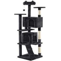 Yaheetech 70"H Cat Tree With 2 Condos For Kittens Small Cats -Furniture GUEST 46c47912 1145 4754 9ad8 1f0b67230b57