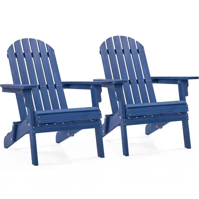 Yaheetech 2-piece Folding Adirondack Chair Solid Wood Outside Chair 11 Yaheetech 2-piece Folding Adirondack Chair Solid Wood Outside Chair - Image 11