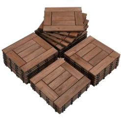 Yaheetech 27pcs Fir Wooden Floor Tiles Decking For Patio Garden -Furniture GUEST 474046a5 9402 466c 8bc0 5e908ccd81d7