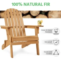 Yaheetech 2-piece Folding Adirondack Chair Solid Wood Outside Chair 14 Yaheetech 2-piece Folding Adirondack Chair Solid Wood Outside Chair -Furniture GUEST 47f11a07 0922 4325 a7ae 2722b1ecebda 1