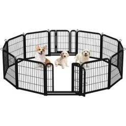 Yaheetech 6 Panels Dog Playpen Panels Metal Pet Playpen, Black 15 Yaheetech 6 Panels Dog Playpen Panels Metal Pet Playpen, Black -Furniture GUEST 47fe10d1 cde6 46dd 9874 e6624661816c