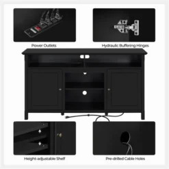 Yaheetech 24.6in Height Mid-century TV Stand TV Console Table Black 10 Yaheetech 24.6in Height Mid-century TV Stand TV Console Table Black -Furniture GUEST 487feb57 1b60 444b bc9d 7d04cf8eabe1