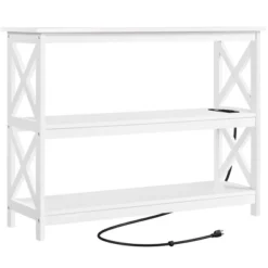 Yaheetech 3-Tier Wooden Console Table With Power Outlet Entryway Table 18 Yaheetech 3-Tier Wooden Console Table With Power Outlet Entryway Table -Furniture GUEST 48b0c4a9 3ae6 4a4a 9443 5c842a81e19f