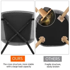 Yaheetech Set Of 2 Dining Kitchen Chairs With Backrest For Kitchen, Gray -Furniture GUEST 4945fada f339 4a70 98fe e5c3338dd0f7