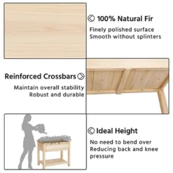Yaheetech Wooden Raised Garden Bed Elevated Planter Box Brown -Furniture GUEST 4956ab7b 59c7 4181 9ea2 de32cf96bb9f