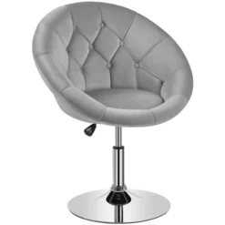 Yaheetech Swivel Tufted Height Adjustable Barrel Chair Accent Chair -Furniture GUEST 4ac85cf7 b3c8 4e5b acc2 e70945ab70c6