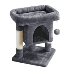 Yaheetech 23.5" Small Cat Tree Condo With Plush Perch -Furniture GUEST 4ae1876f a40c 4740 9895 993d1862e5be