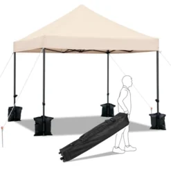 Yaheetech Pop-up Waterproof Canopy 10'x10' -Furniture GUEST 4be9d198 5d01 49fd ad4c c65324ee6221