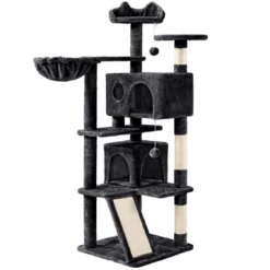 Yaheetech 57"H Plush Cat Tree Condo For Kittens/Small Cats -Furniture GUEST 4ce33310 7202 42ec a424 194f21b178a4