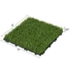 Yaheetech Artificial Grass 27PCS Indoor Outdoor Flooring Decor, Green