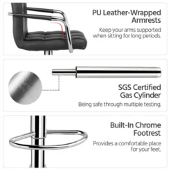 Yaheetech 2PCS Swivel Adjustable Bar Stools With Large Steel Pedestal Base For Bar Counter 17 Yaheetech 2PCS Swivel Adjustable Bar Stools With Large Steel Pedestal Base For Bar Counter -Furniture GUEST 4e4ba7de 059d 48ad 86cd 42d19fbed315