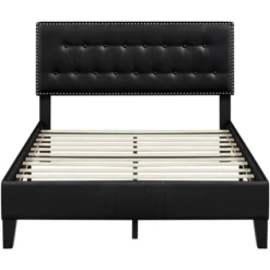 Yaheetech Upholstered Bed Frame With Button-Tufted Headboard -Furniture GUEST 4f0a1a01 e853 4e3c 9022 038145d97a29