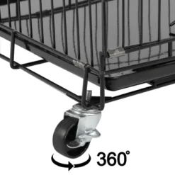 Yaheetech 4 Tiers Rolling Metal Cat Cage On Wheels Black -Furniture GUEST 50fc4017 1ff7 4243 ab94 315a9dce3791