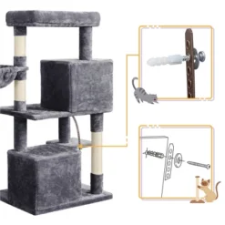 Yaheetech 3-Level Plush Cat Tower With 2 Condo For Small Cats -Furniture GUEST 51e94480 71c6 4319 bc76 e7b6bc1e19e2