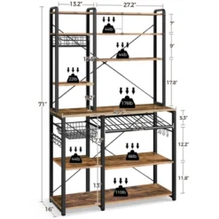 Yaheetech 71"H Large Baker's Rack With Hutch And Wine Rack -Furniture GUEST 51edf677 c889 476b 88dd 00e6d6f052f8