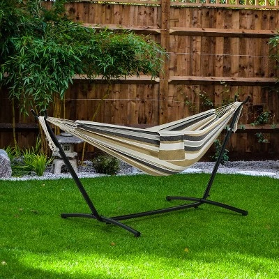 Yaheetech 2-people Hammock & Stand Set With Storage Bag 1 Yaheetech 2-people Hammock & Stand Set With Storage Bag