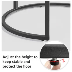 Yaheetech Round Nesting End Table Set With Metal Frame And Glass Top For Living Room 13 Yaheetech Round Nesting End Table Set With Metal Frame And Glass Top For Living Room -Furniture GUEST 52772f91 49e0 4678 8cb1 6714f5235790