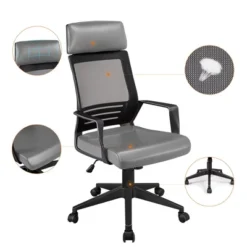 Yaheetech Swivel Office Desk Chair Study Work Chair With Headrest Lumbar Support Rolling Wheels 13 Yaheetech Swivel Office Desk Chair Study Work Chair With Headrest Lumbar Support Rolling Wheels -Furniture GUEST 52b2c542 30fc 4788 b4aa 25b5ca21f484