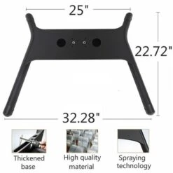 Yaheetech Adjustable Mobile TV Stand Rolling TV Cart With Wheels Black -Furniture GUEST 53e29299 e4fe 441f 96fe 616879e4c4f2