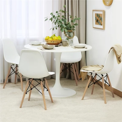 Yaheetech Modern Dining Chairs With Natural Beech Wood Set Of 4 1 Yaheetech Modern Dining Chairs With Natural Beech Wood Set Of 4