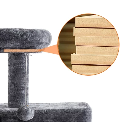 Yaheetech 42"H Cat Tree House With 2 Condos For Small Cats Kittens 7 Yaheetech 42"H Cat Tree House With 2 Condos For Small Cats Kittens - Image 7