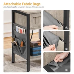 Yaheetech Storage End Table With Charging Station -Furniture GUEST 55250bd5 c0ec 449f b3a7 d2a8467aa4e9