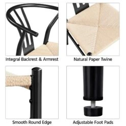 Yaheetech Set Of 2 Weave Arm Chairs Dining Chair 11 Yaheetech Set Of 2 Weave Arm Chairs Dining Chair -Furniture GUEST 553633a1 b2de 4529 ac93 358d8501fdd7