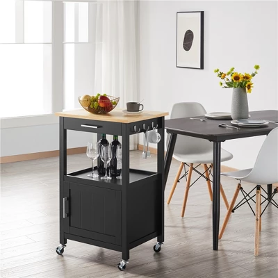 Yaheetech Rolling Kitchen Island Trolley Cart With Open Shelf And Storage Cabinet 1 Yaheetech Rolling Kitchen Island Trolley Cart With Open Shelf And Storage Cabinet