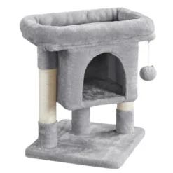 Yaheetech 23.5" Small Cat Tree Condo With Plush Perch -Furniture GUEST 562a4c7e 157c 41d7 8243 aeb77a70f732