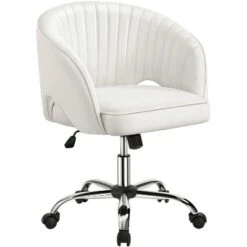 Yaheetech Rolling Office Chair Armchair With Tufted Barrel -Furniture GUEST 5812b3a5 8949 4faf 92ef 9da132d0ee3f