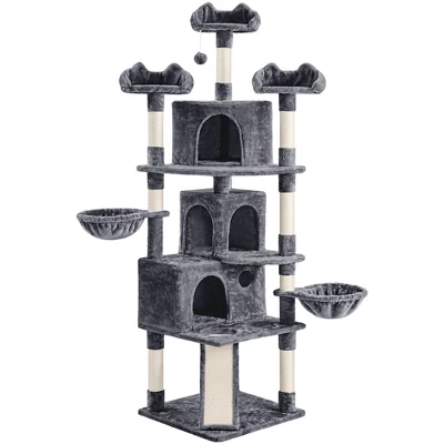 Yaheetech 76.5"H 5-Level Large Cat Tower With 3 Condos 7 Yaheetech 76.5"H 5-Level Large Cat Tower With 3 Condos - Image 7