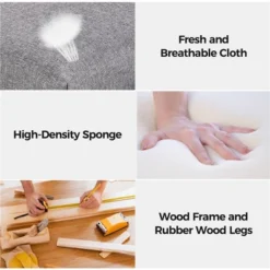 Yaheetech 2pcs Classic Fabric Upholstered Dining Chair Kitchen Chair 16 Yaheetech 2pcs Classic Fabric Upholstered Dining Chair Kitchen Chair -Furniture GUEST 595665a0 31c6 4700 8d8f 88374271181d