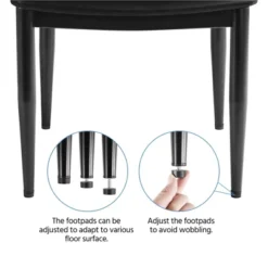 Yaheetech Set Of 4 Modern Dining Chairs With Metal Legs, Black -Furniture GUEST 5b7c1b8b f69c 4db3 a7db 177d19fed6cf