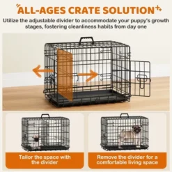 Yaheetech Metal Dog Crate For Small To Medium-Sized Dogs, Black -Furniture GUEST 5bdd32b3 4848 4e86 a2b1 5a9bcc725984
