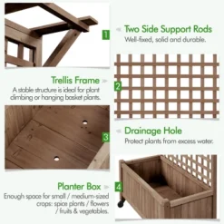 Yaheetech 72"H Wood Planter Raised Bed With Trellis 10 Yaheetech 72"H Wood Planter Raised Bed With Trellis -Furniture GUEST 5c3f837f 4abf 47ec 84ff ccce2bb2ab55