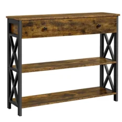 Yaheetech Vintage Wooden Console Table With 1 Drawer And 2 Open Shelves -Furniture GUEST 5cadb003 41a1 4a25 bfb1 71b8d20311e9