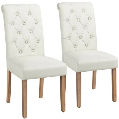 Yaheetech 2pcs Classic Fabric Upholstered Dining Chair Kitchen Chair 9 Yaheetech 2pcs Classic Fabric Upholstered Dining Chair Kitchen Chair - Image 9