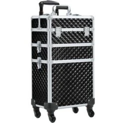 Yaheetech 3-in-1 Rolling Makeup Train Case With Large Storage -Furniture GUEST 5e45b40f 15c1 45f1 b2a0 151fc01d6233