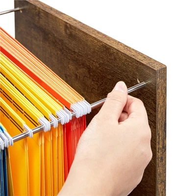 Yaheetech Rolling File Cabinet With 2 Drawers And 4 Open Storage Shelves For Home Office 4 Yaheetech Rolling File Cabinet With 2 Drawers And 4 Open Storage Shelves For Home Office - Image 4