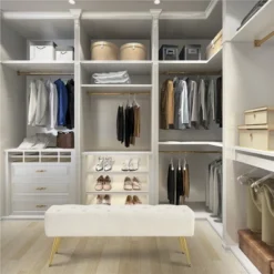 Yaheetech Modern Upholstered Button-Tufted Ottoman Footstool Bench For Bedroom -Furniture GUEST 5e948989 a38a 4016 91fd 190d573584f3