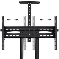 Yaheetech Adjustable Mobile TV Stand Rolling TV Cart With Wheels Black -Furniture GUEST 5edbcd34 8f9d 40cd ad3a 0b799e9efc52